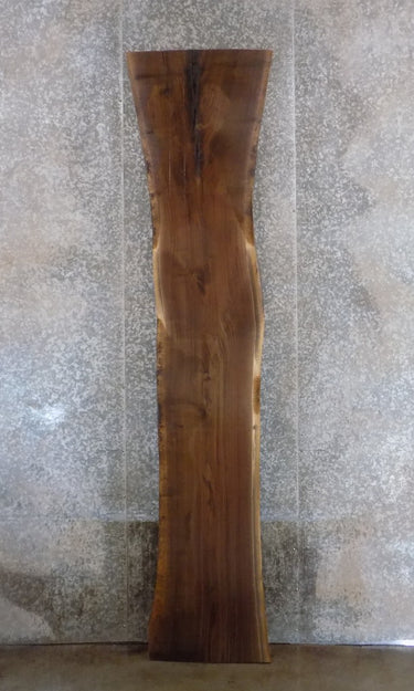 Live Edge Figured Black Walnut Rustic Bar Top, Wood Table Slab 20350